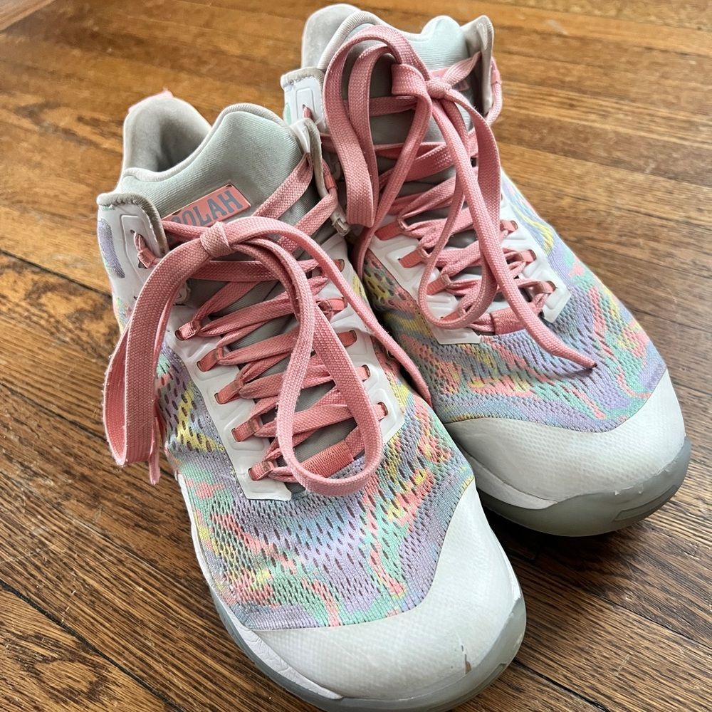 Moolah High Top Shoes Women's Neovolt Pro Basketball Shoes Mixed Pastel Size 8